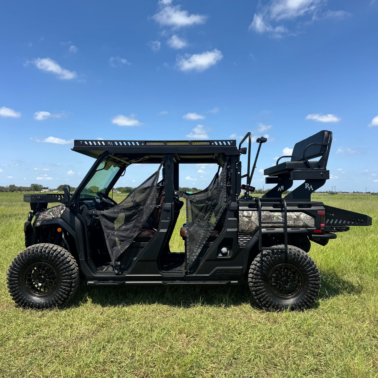 CFMoto UForce U10 Pro XL Metal Top in field fully outfitted by Ranch Armor