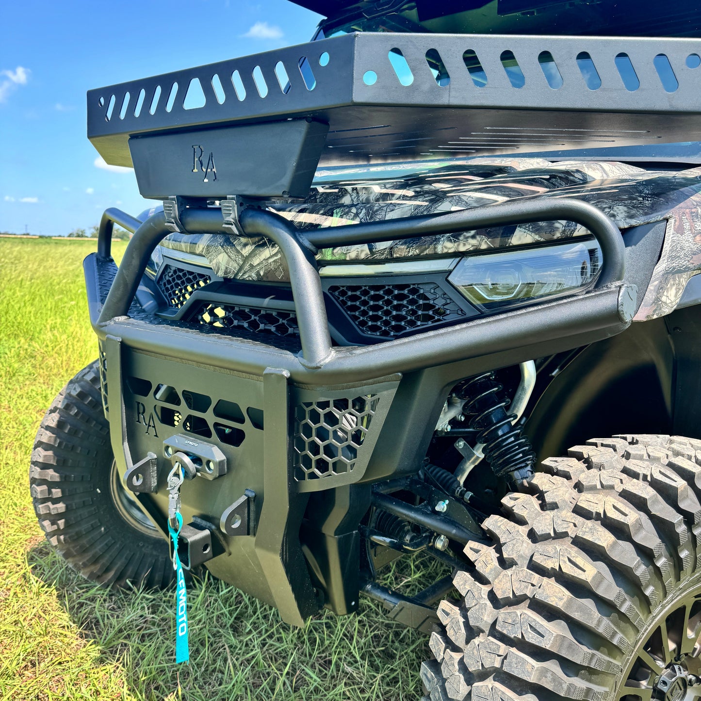 CFMoto UForce U10 XL Pro Front Bumper and Hood Rack by Ranch Armor