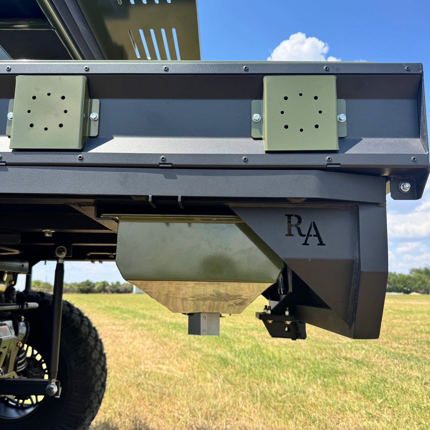 Feeder Flartbed in Can-Am Defender by Ranch Armor