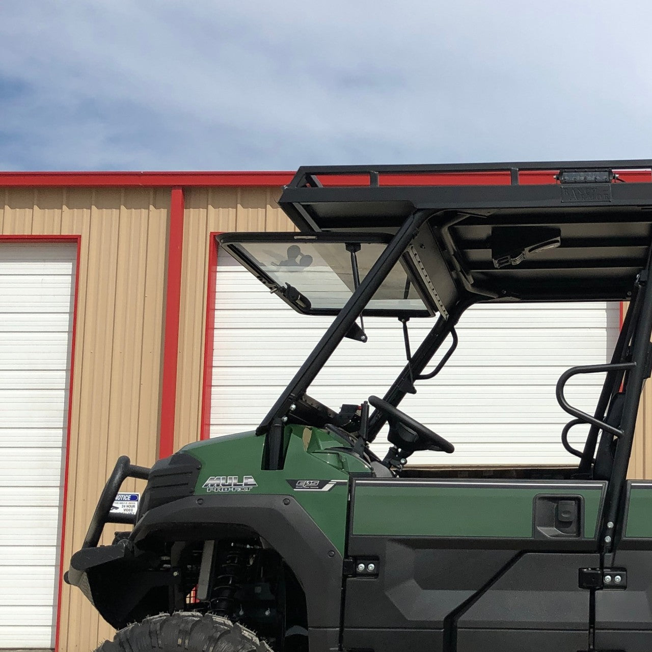Fortress Tip Out Windshield Kawasaki Mule Pro (FX & FXT)