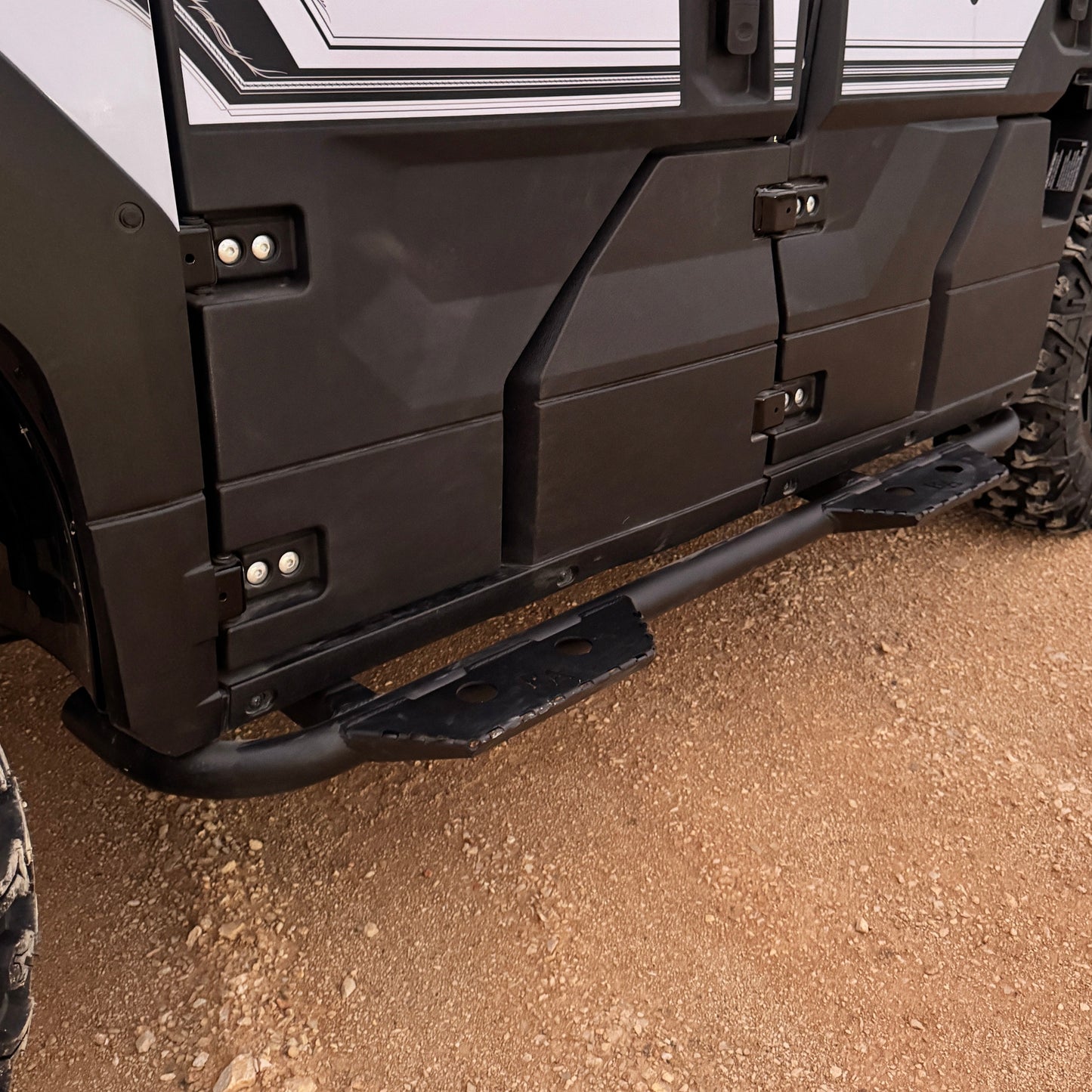 Kawasaki Mule Pro FXT Side Steps with Outfit by Ranch Armor