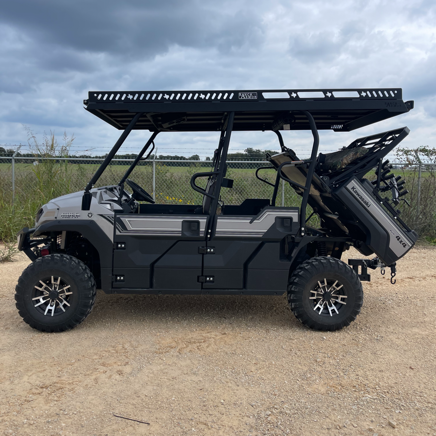 Kawasaki Mule Pro FXT/DXT Ultra Extended Top Overhangs Over Bed