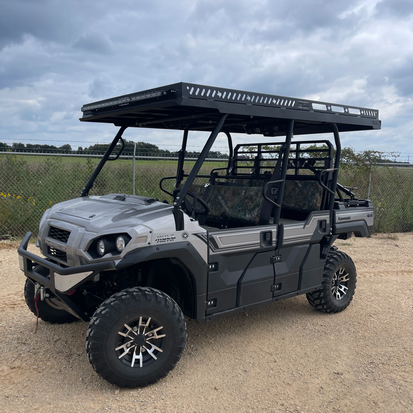 Kawasaki Mule Pro FXT/DXT Ultra Extended Top Overhangs Over Bed
