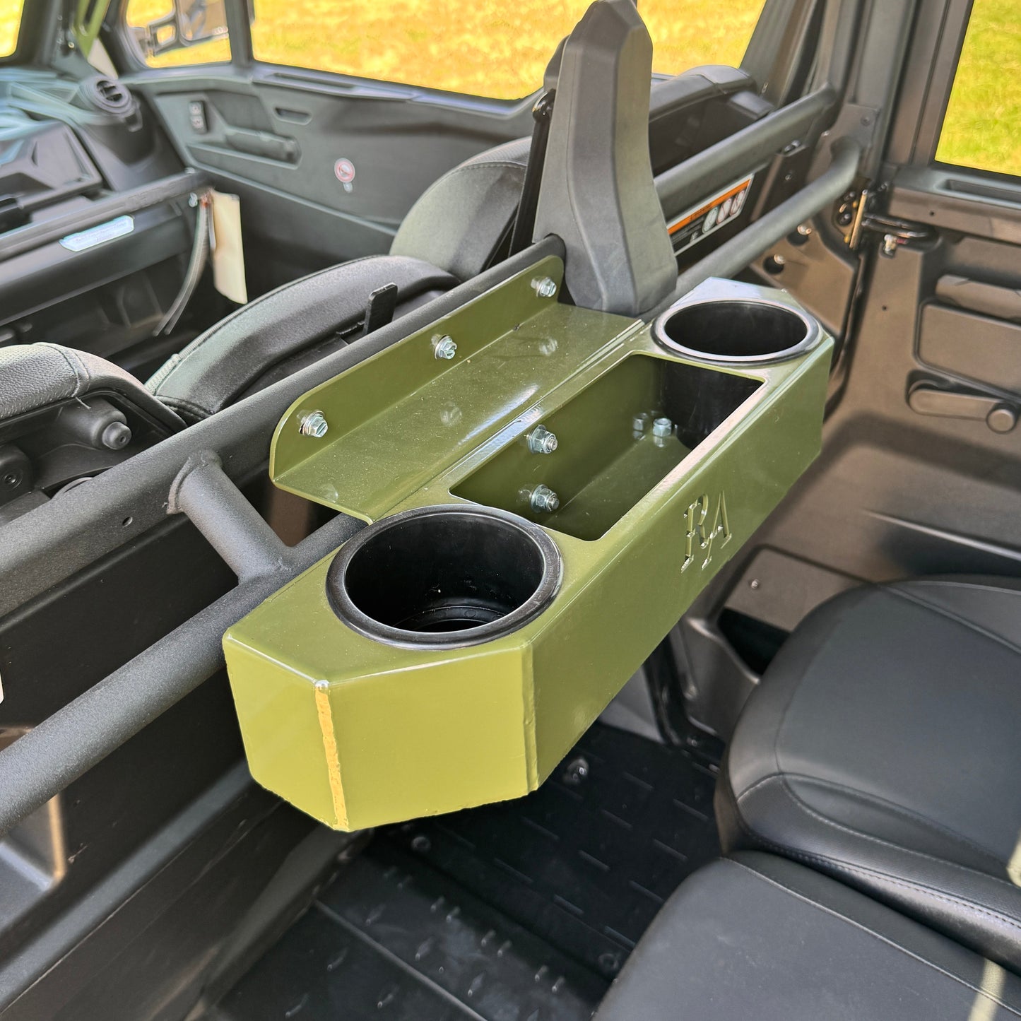 Rear Cup Holder for Can-Am Defender on Project G.I. Joe