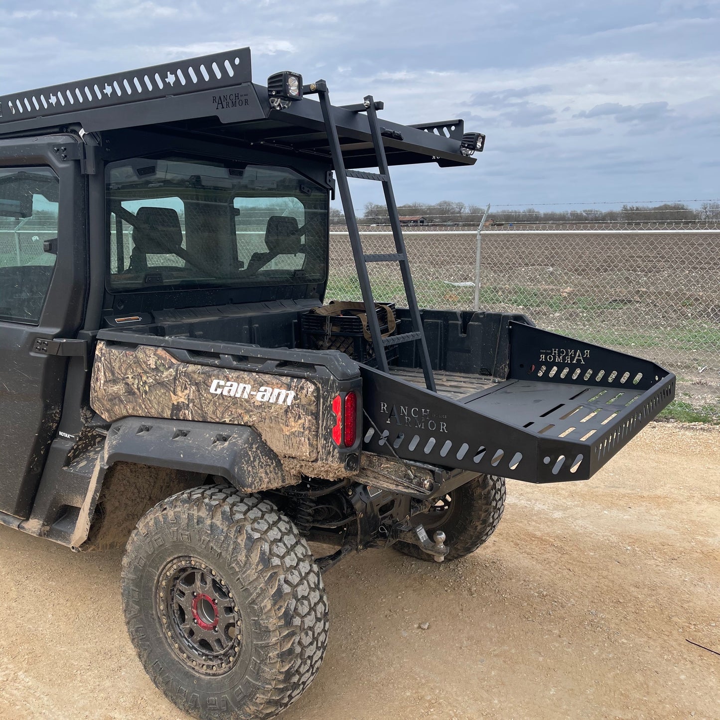 Shown with rear OPTIONAL Folding Ladder and Bed Extension