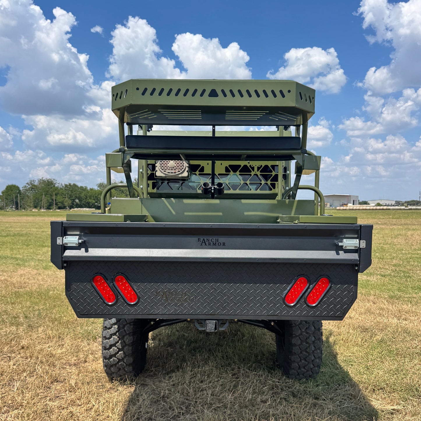 Rear of Ranch Armor Flatbed on Can-Am Defender - Project G.I. Joe