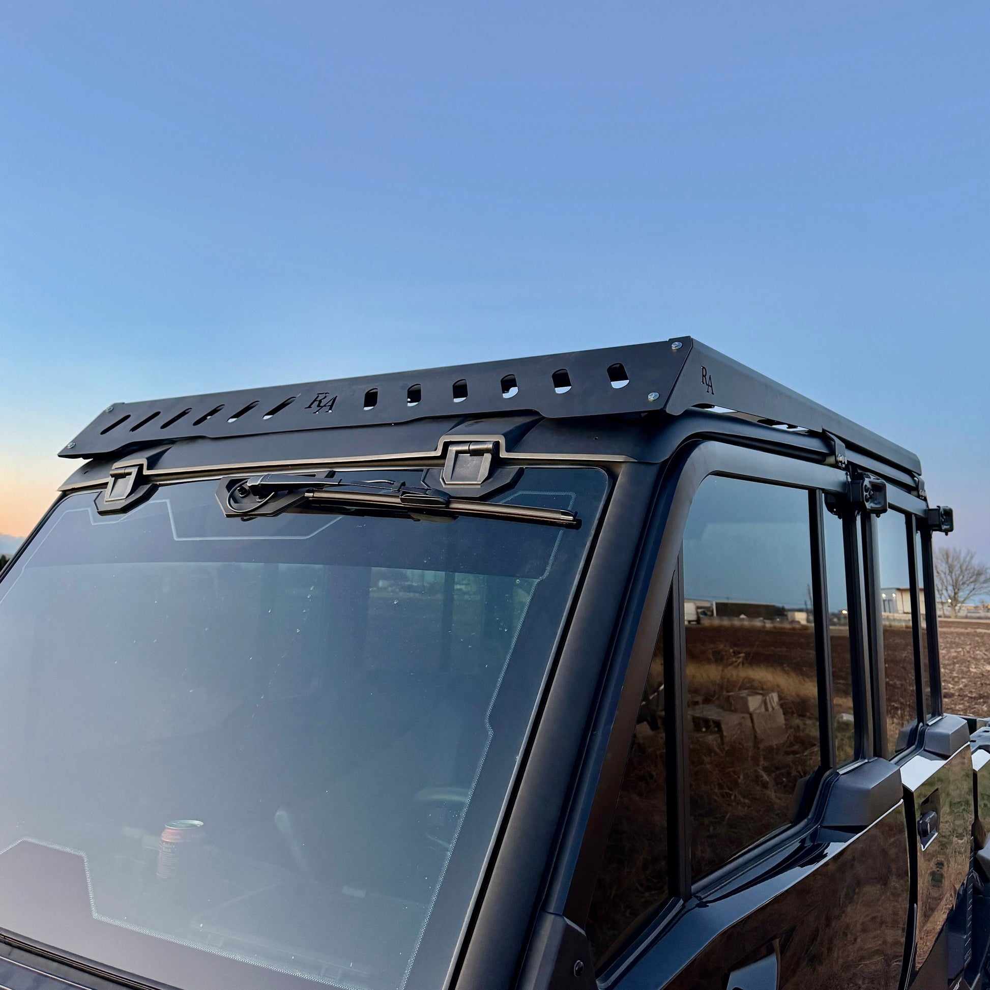 Aluminum Can-Am Defender rack compatible with stock plastic roof