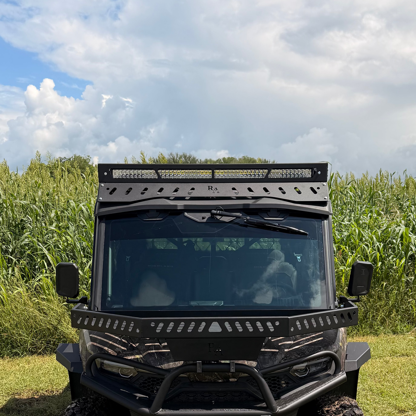CFMOTO U10 Pro XL roof rack upgrade providing expanded storage for overlanding and outdoor recreation.
