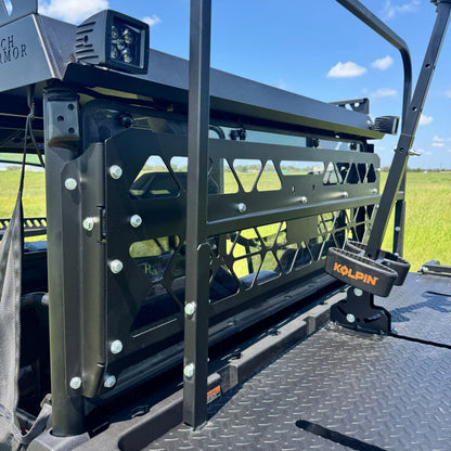 CFMoto U10 Pro equipped with Ranch Armor headache rack for rear window and cargo protection