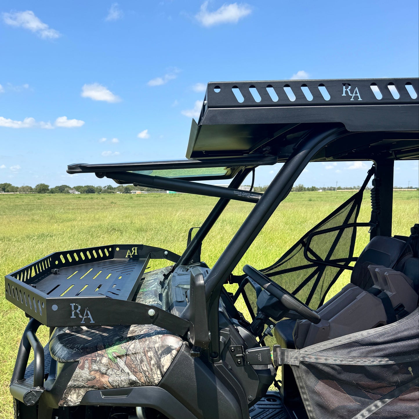 CFMoto U10 Pro equipped with Ranch Armor steel metal roof for rugged all-weather protection