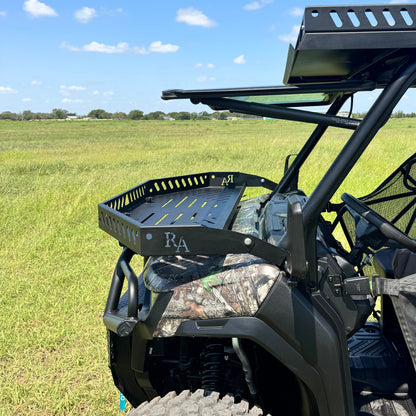 CFMoto U10 Pro featuring durable hood-mounted cargo basket for tools and gear