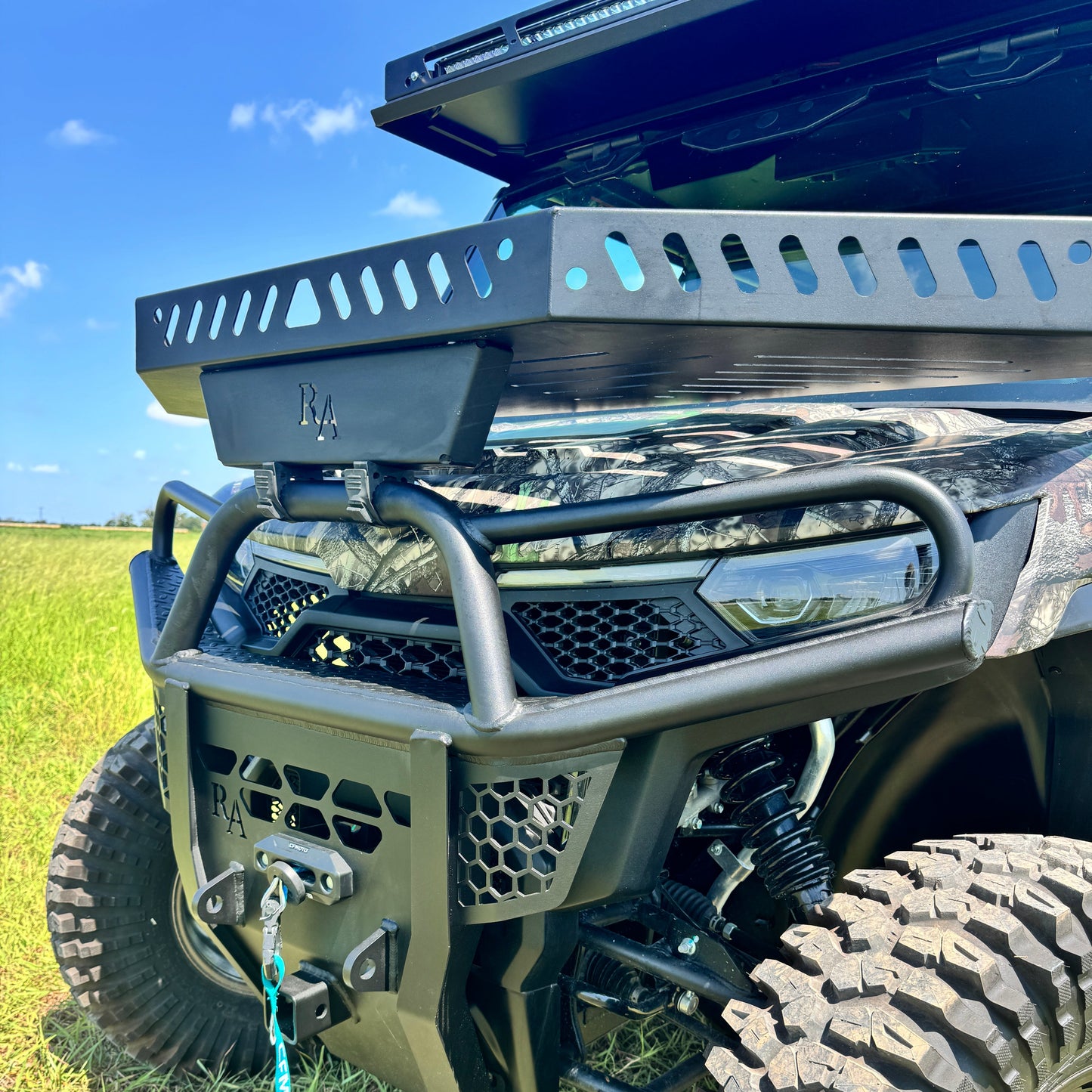 CFMoto U10 Pro with Ranch Armor heavy-duty front hood basket for added cargo storage