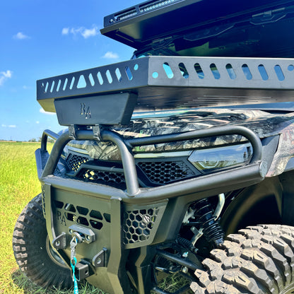 CFMoto U10 Pro with Ranch Armor heavy-duty front hood basket for added cargo storage