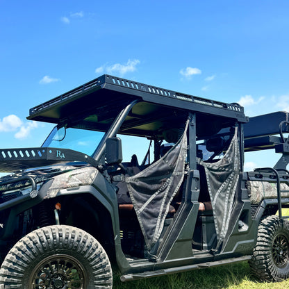 CFMoto U10 Pro with Ranch Armor heavy-duty metal roof installed for all-weather protection