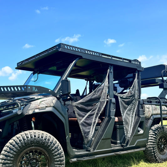 CFMoto U10 Pro with Ranch Armor heavy-duty metal roof installed for all-weather protection