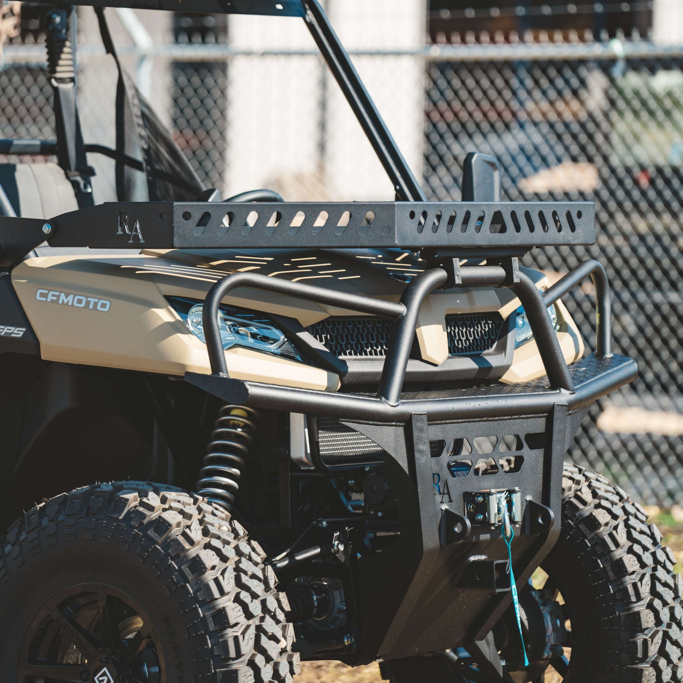 CFMoto UForce Front Hood Basket & Folding Rack – Ranch Armor
