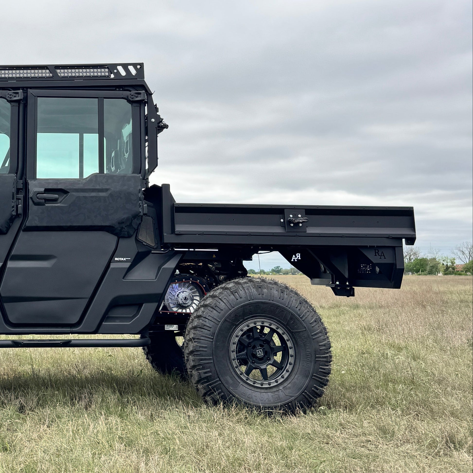 Can-Am Defender Flatbed Side Profile on Project Smoke Show by Ranch Armor