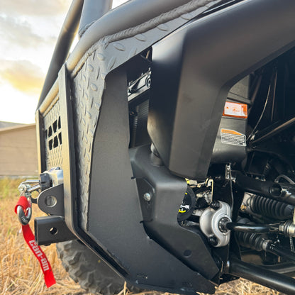Can-Am Defender HD11 Front Bumper Mount Interior View by Ranch Armor