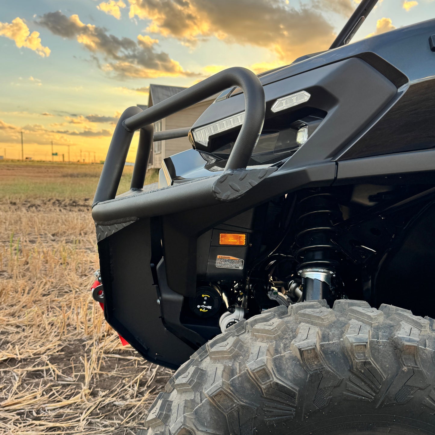 Can-Am Defender HD11 Front Bumper Side View by Ranch Armor