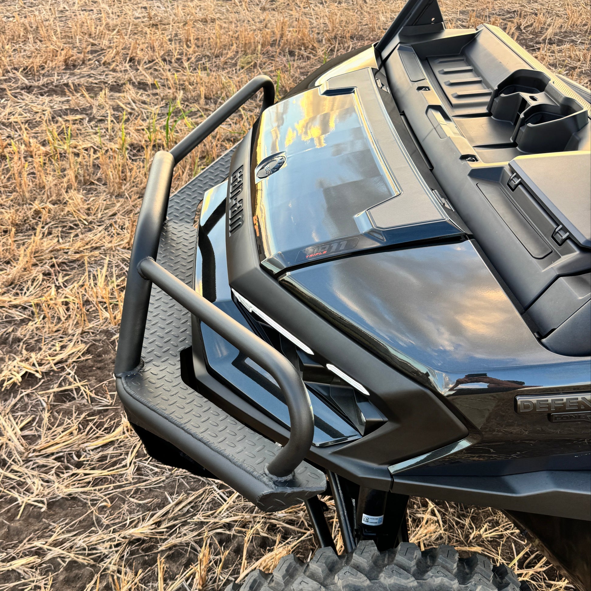 Can-Am Defender HD11 Top View of Front Bumper by Ranch Armor
