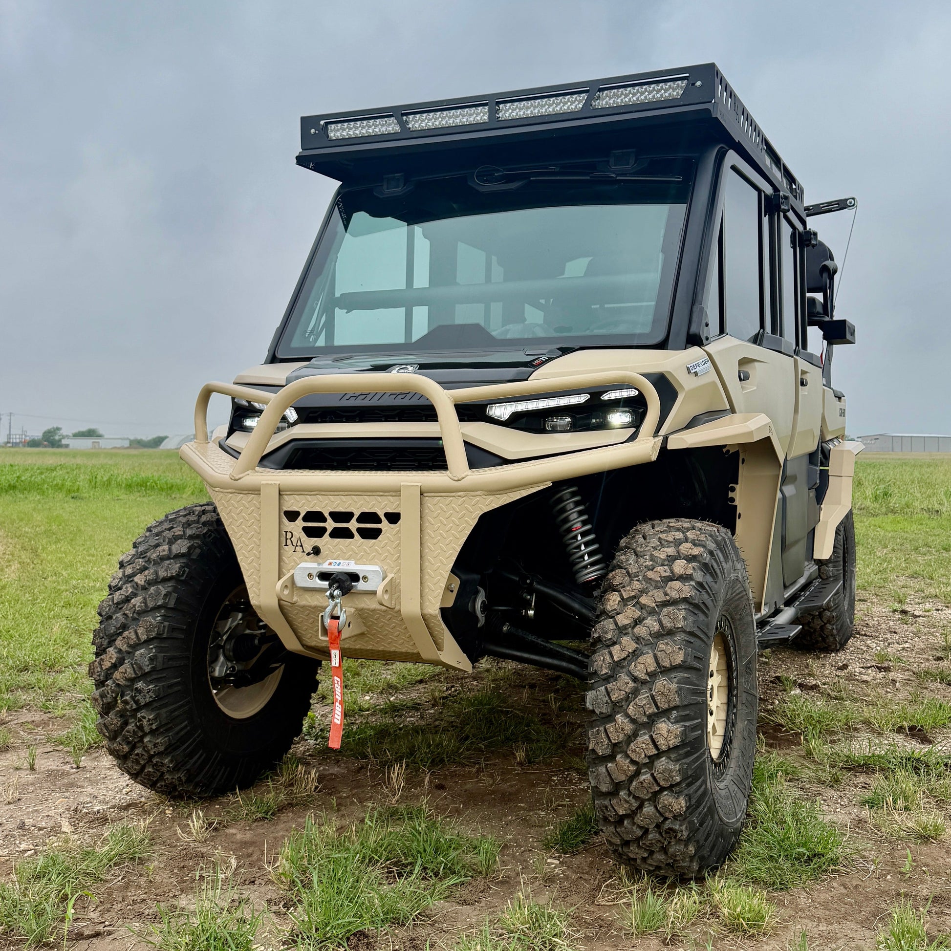Can-Am Defender HD11 mud flaps heavy-duty aluminum front install