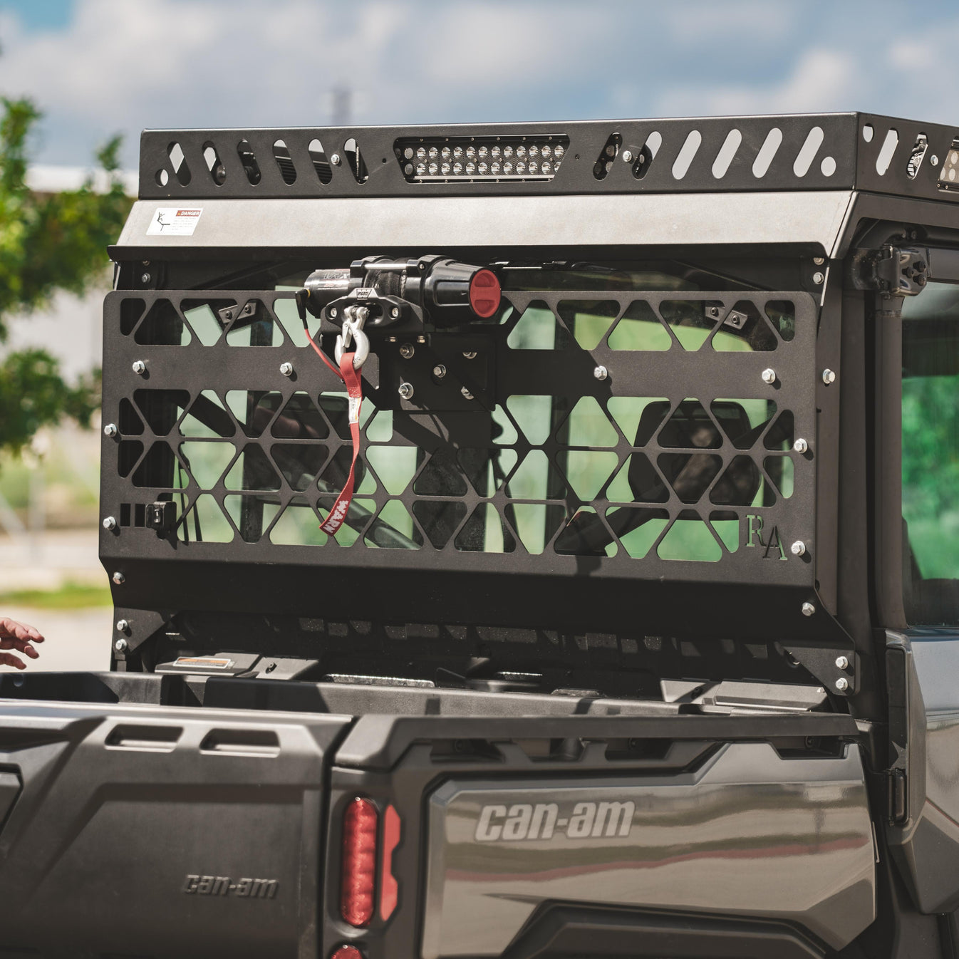 Can-Am Defender Headache Rack with Optional Winch Bed Hoist – Ranch Armor