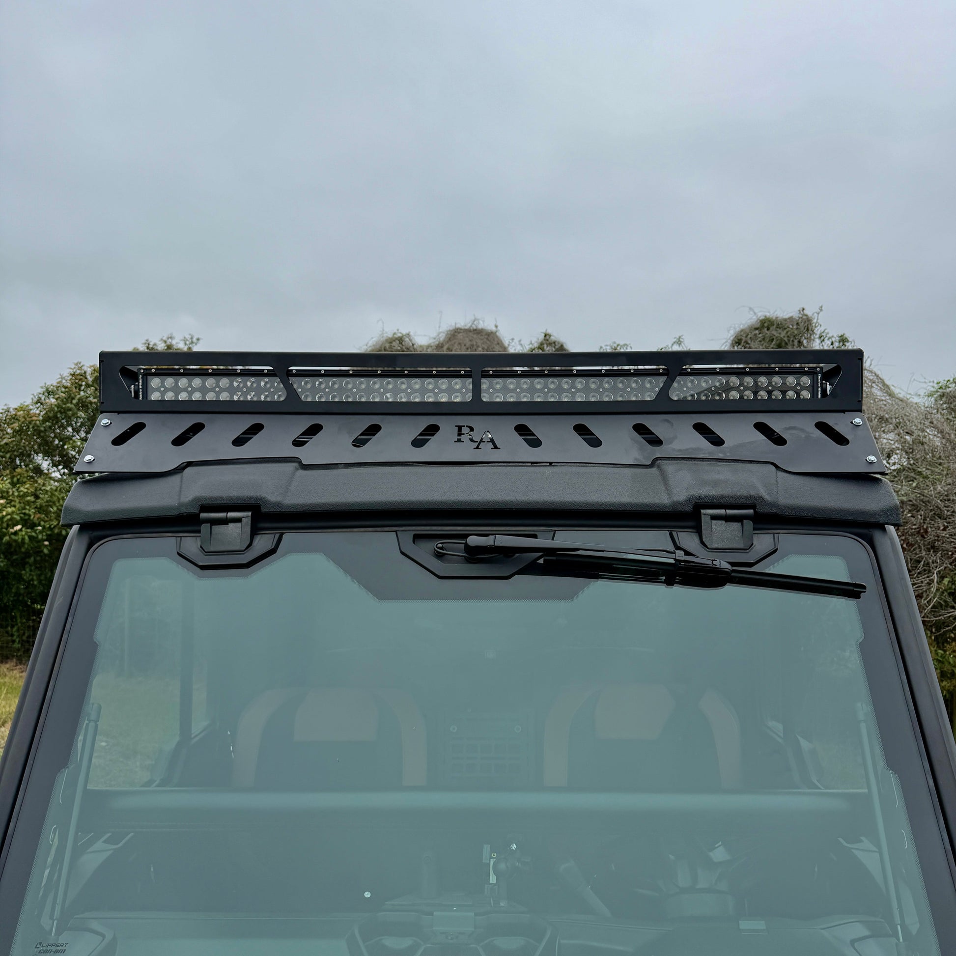 Can-Am Defender JL aluminum roof rack with direct fit mounting and rooftop storage system