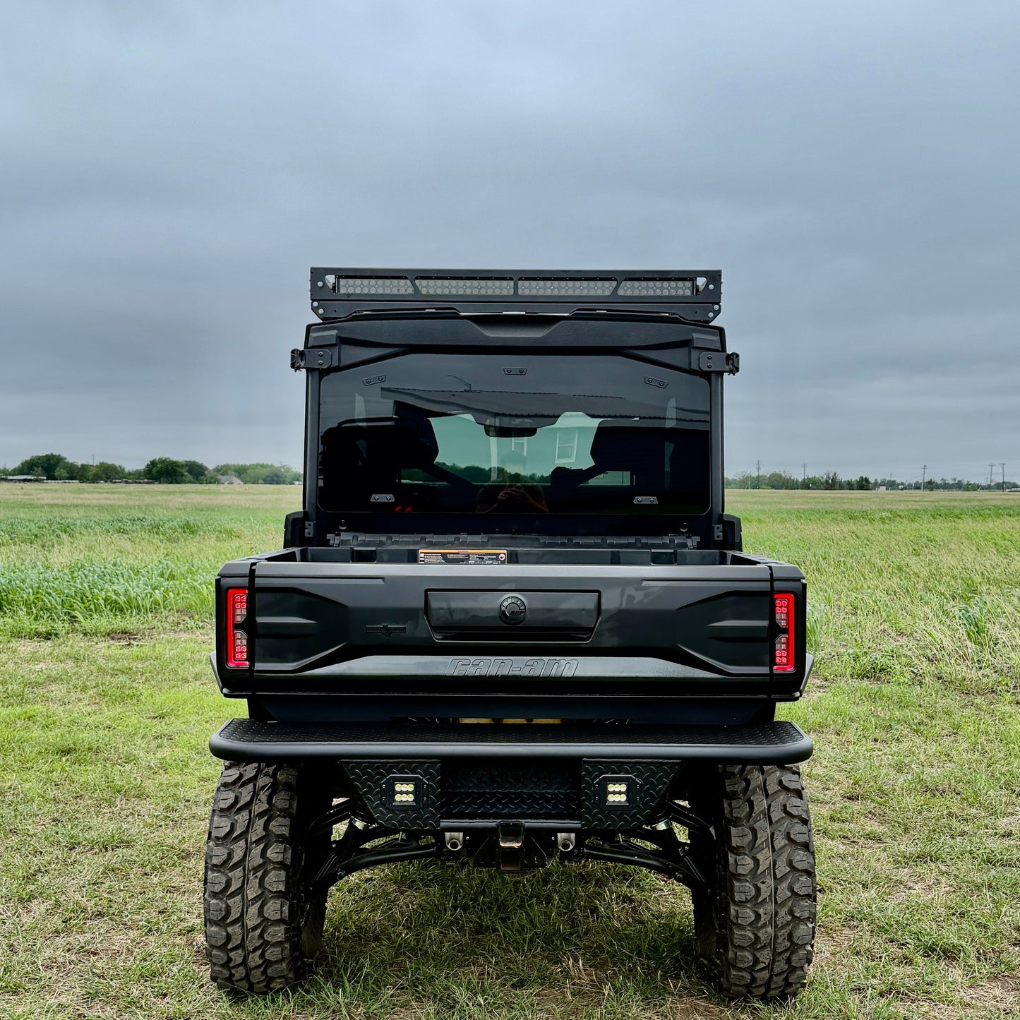 Can-Am Defender JL bolt-on roof rack with cross slats for hauling gear and accessories