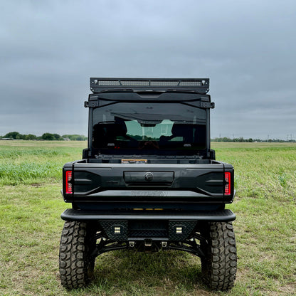 Can-Am Defender JL bolt-on roof rack with cross slats for hauling gear and accessories