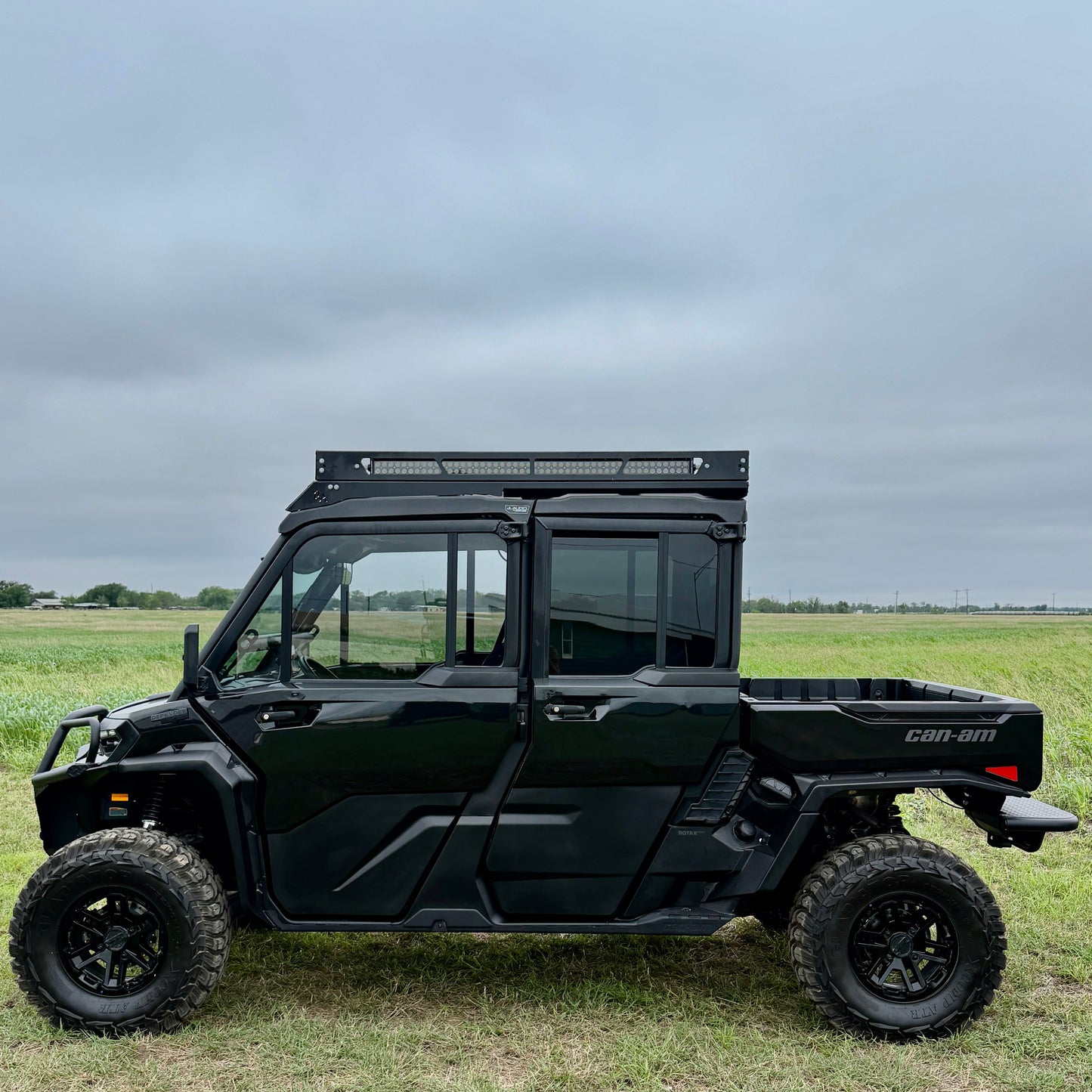 Can-Am Defender JL modular cargo roof rack with bolt-on installation and lighting upgrade options