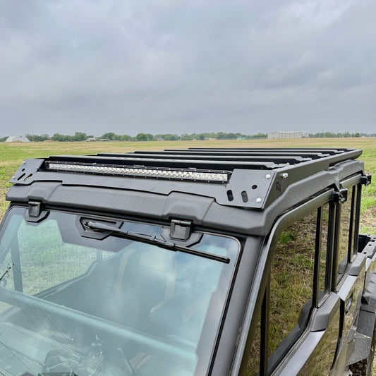 Can-Am Defender JL modular cargo roof rack with durable aluminum construction and slat system