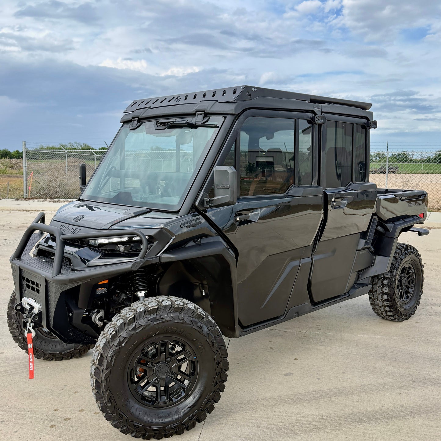 Can-Am Defender JL modular roof rack system with bolt-on fit and rooftop storage capability