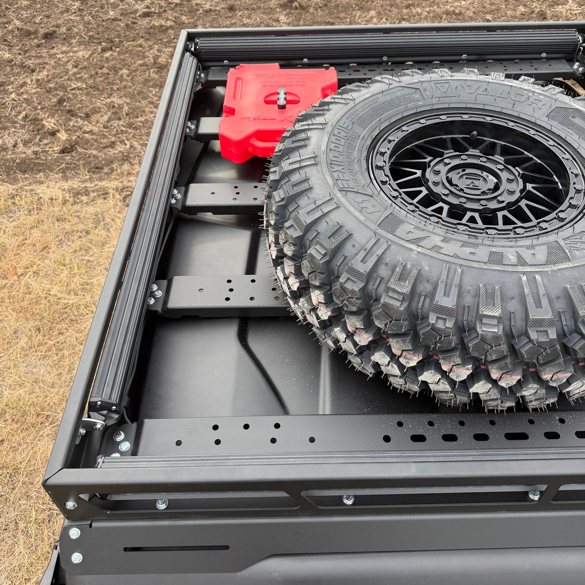Can-Am Defender aluminum rack with overhead cargo platform