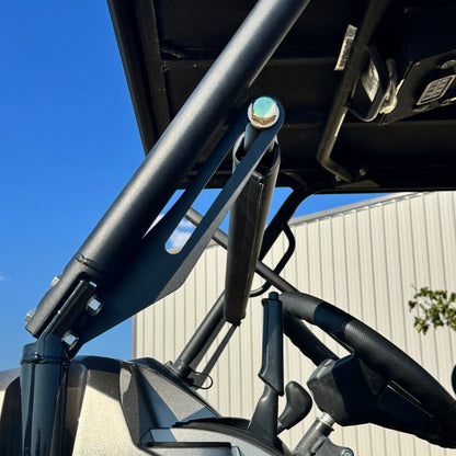 Close up of brackets for Kawasaki Mule Pro Interior Rifle Rest