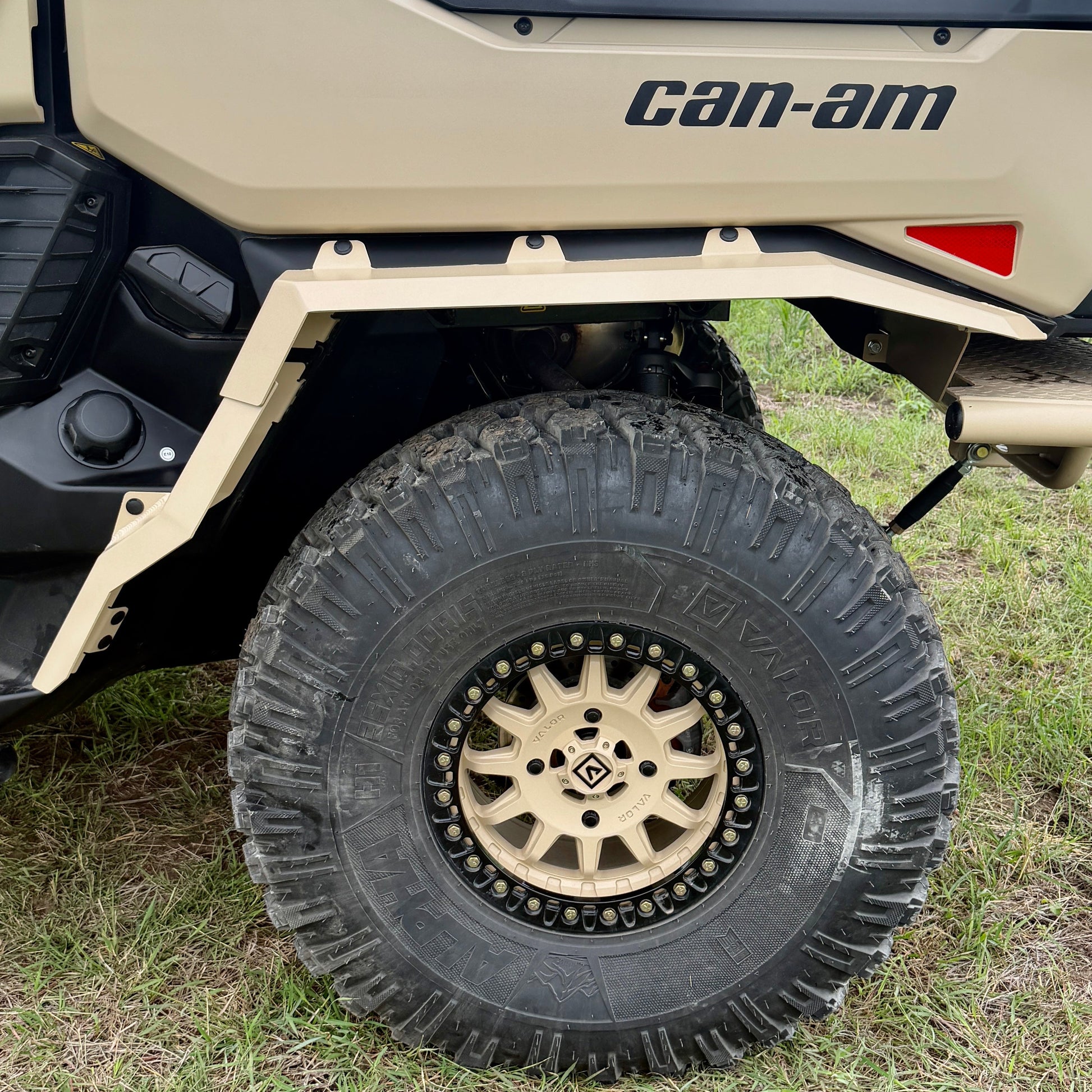 Defender HD11 front mud flaps rugged aluminum one-piece design