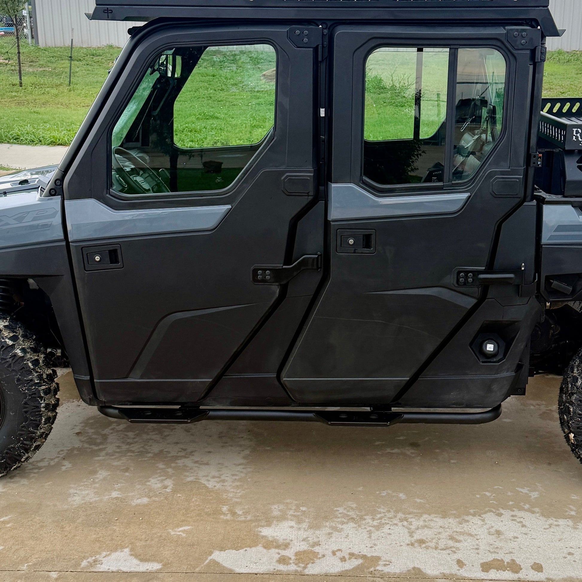 Direct bolt-on Polaris Ranger 1000 side steps manufactured in Texas