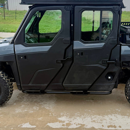 Direct bolt-on Polaris Ranger 1000 side steps manufactured in Texas