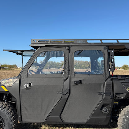 Durable extended aluminum roof upgrade on Polaris Ranger 1000 UTV