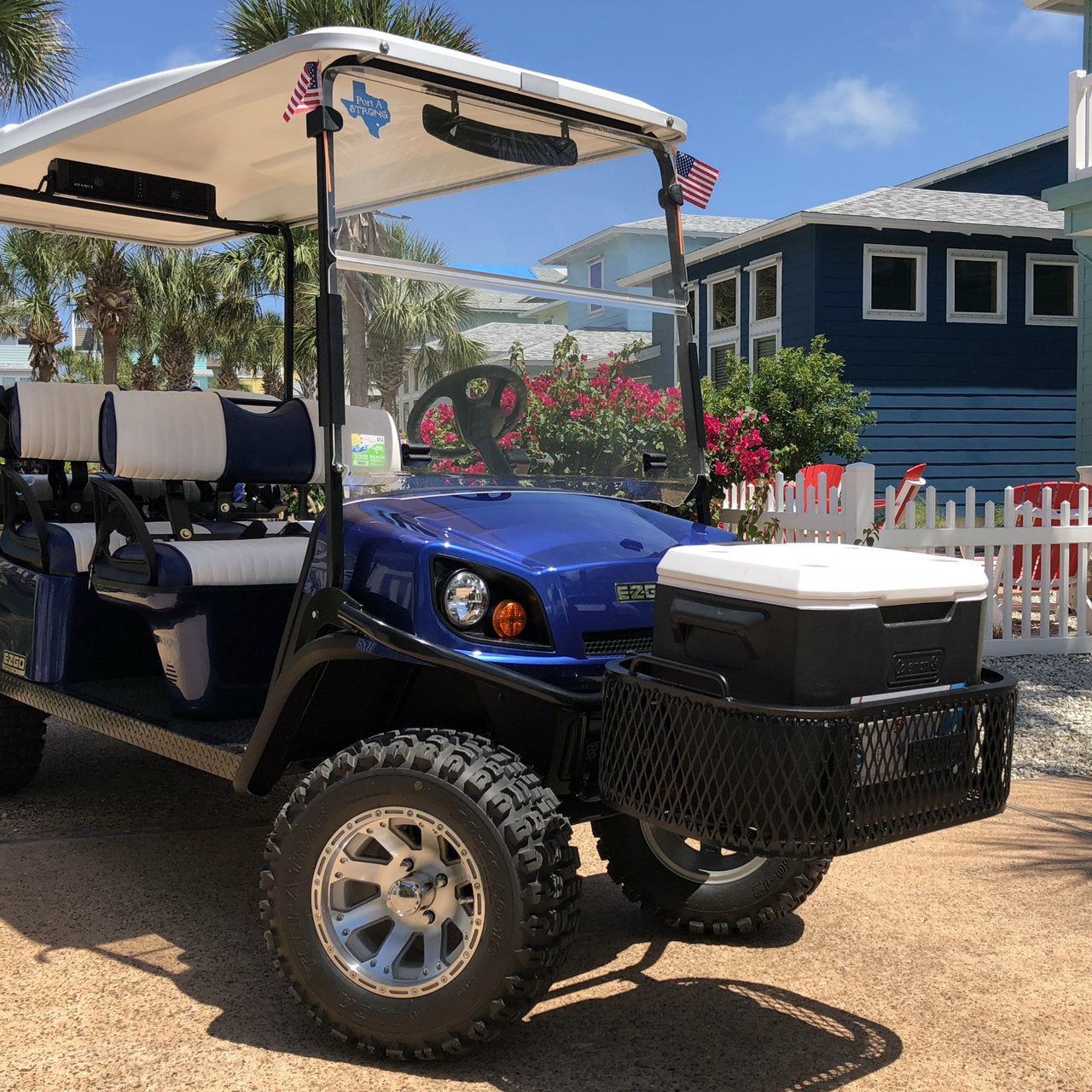 EZ GO Golf Cart Aluminum Front Cargo & Storage Basket