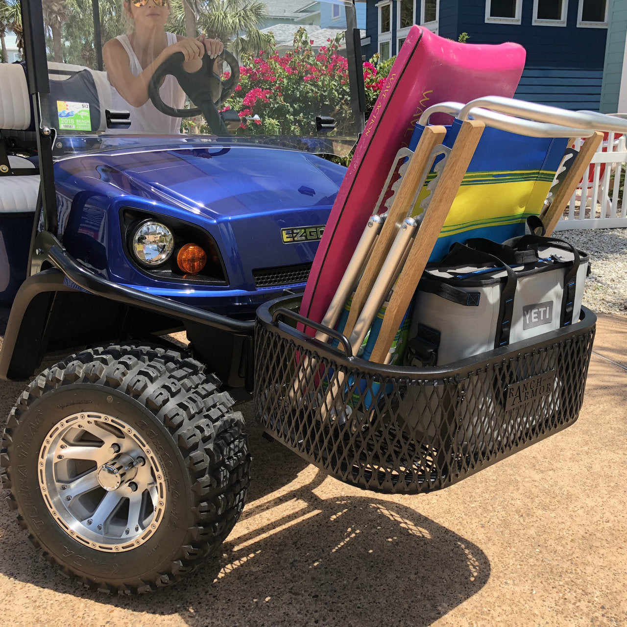 EZ GO Golf Cart Aluminum Front Cargo & Storage Basket