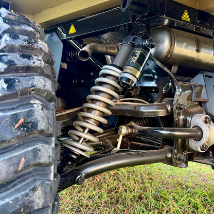 FOX QS3 suspension upgrade installed on Can-Am Defender HD11