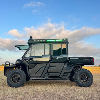 Front and side view of Can-Am Defender Limited with reinforced aluminum top