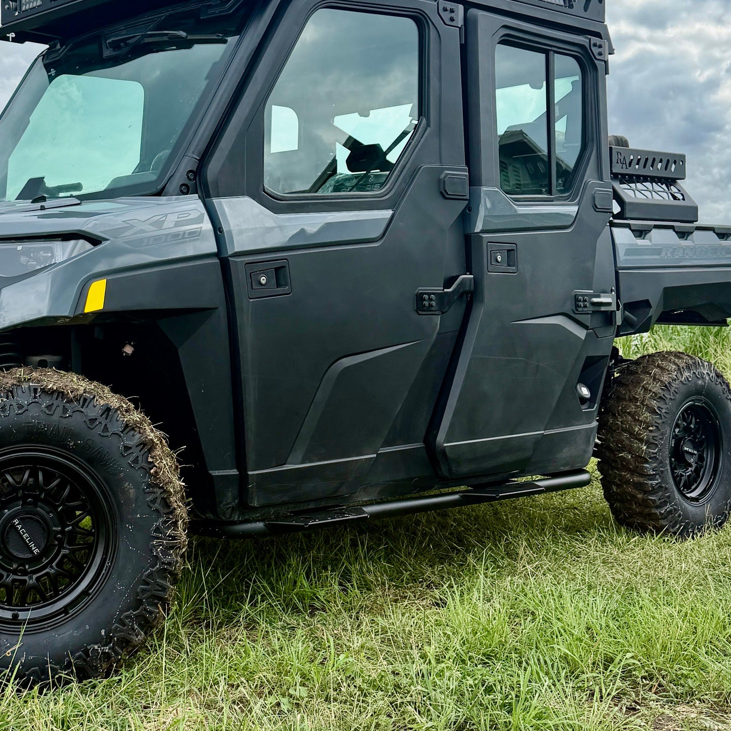Heavy-duty Polaris Ranger 1000 rock sliders for trail and ranch protection