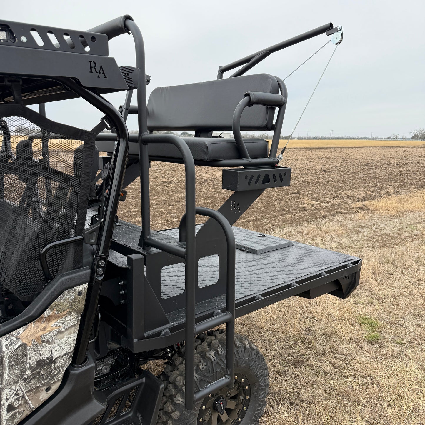 Honda Pioneer UTV equipped with Ranch Armor aluminum flatbed