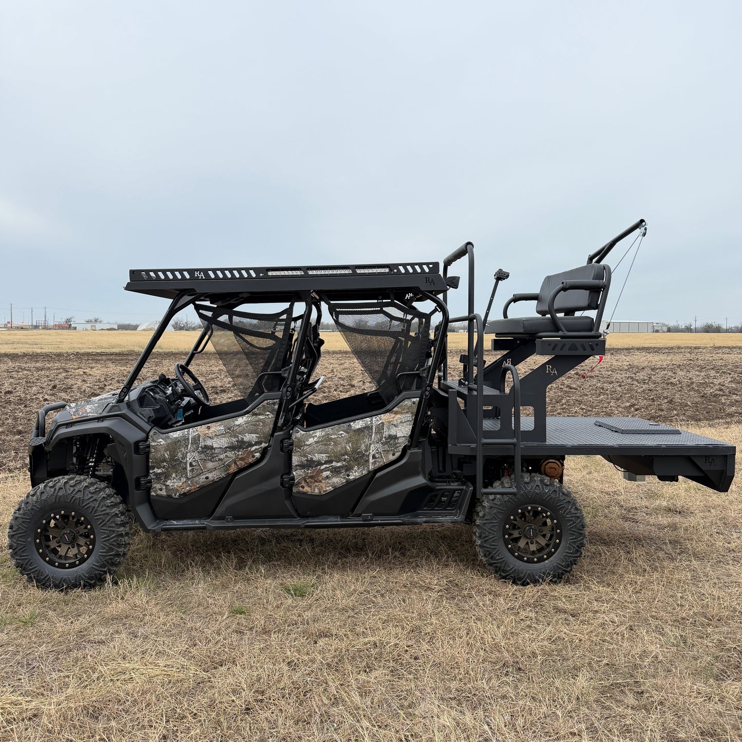 Ranch Armor aluminum flatbed upgrade for Honda Pioneer