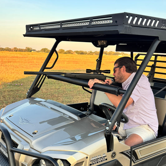 Interior Rifle Rest and Shooting Bar for Kawasaki Mule Pro by Ranch Armor