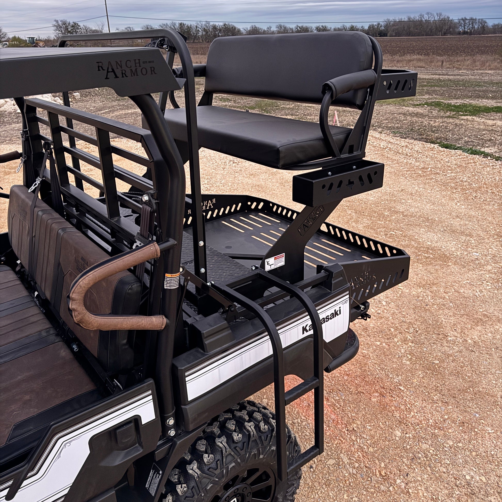 Kawasaki Mule Pro FXT High Seat and Bed Extension with Outfit by Ranch Armor