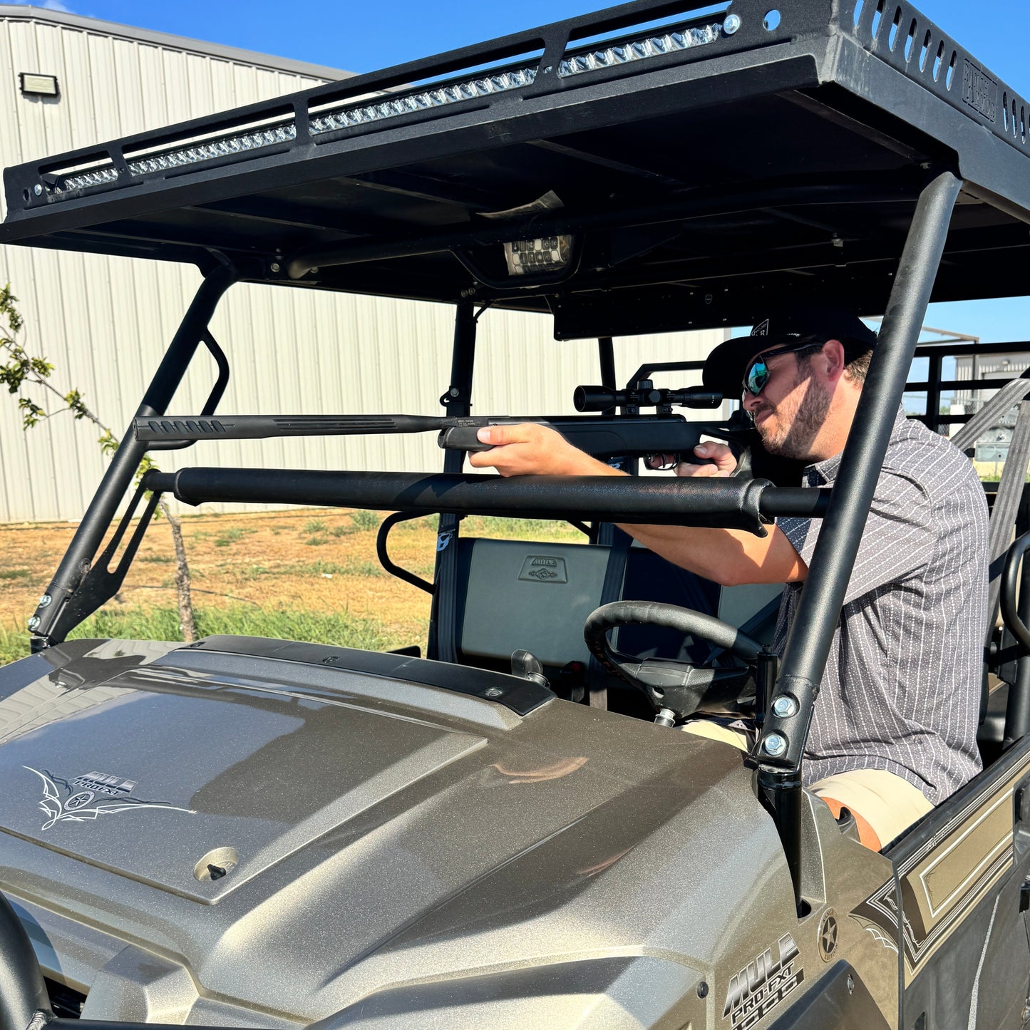 Kawasaki Mule Pro Interior Rifle Rest by Ranch Armor
