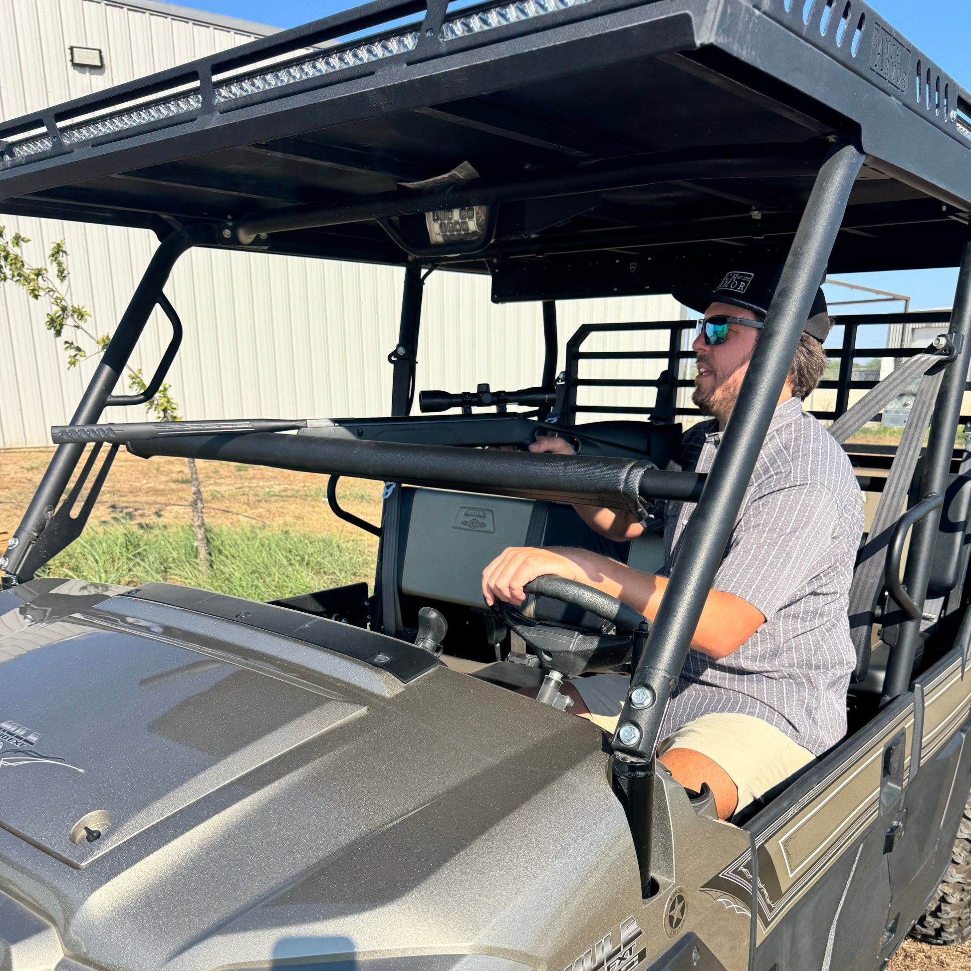 Kawasaki Mule Pro Interior Rifle Rest for Easy Shooting by Ranch Armor