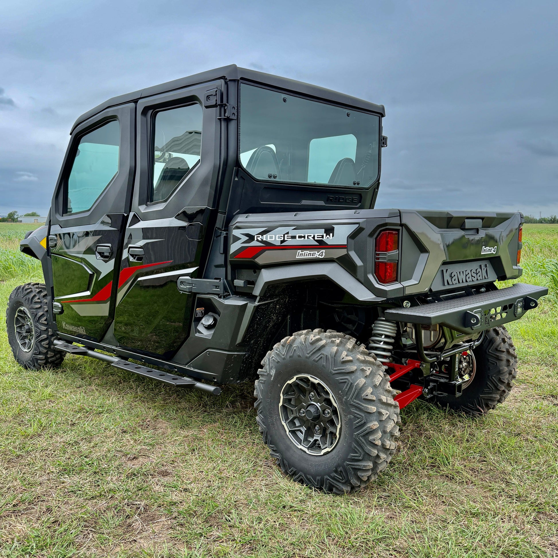 Kawasaki Ridge RS Series rear bumper with durable steel construction and LED flush mounts